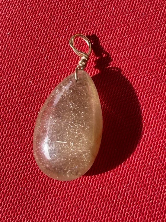 Rare Star Rutile Quartz Pendant 925 - Picture 4 of 5